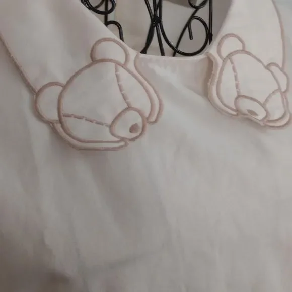 Teddy Bear Collared Japanese Coquette Blouse - Picture 4 of 4